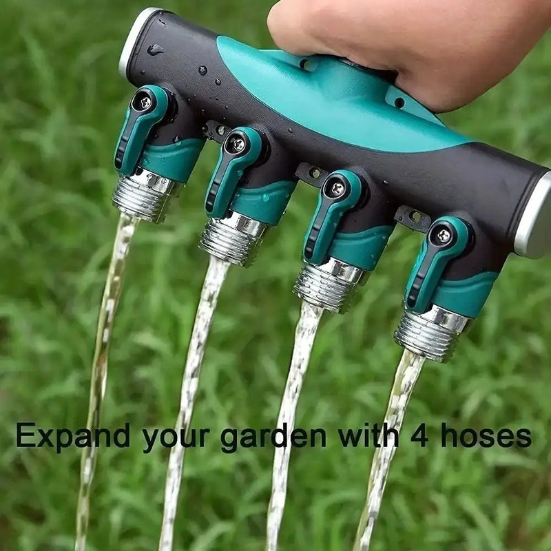 3/4" 2/4-Way Garden Hose Splitter with Shut-Off Valve (different types available) by Habicare