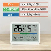 3.4" LCD Digital Thermometer Hygrometer for Home & Office by Habicare