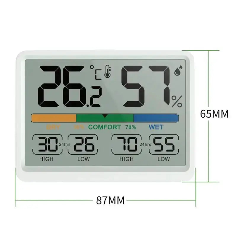 3.4" LCD Digital Thermometer Hygrometer for Home & Office by Habicare