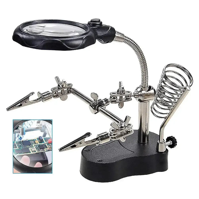3.5X/12X Welding Magnifier with Auxiliary Clip & Stand by Habicare