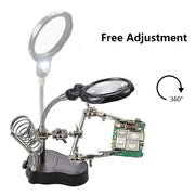 3.5X/12X Welding Magnifier with Auxiliary Clip & Stand by Habicare