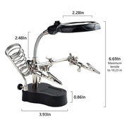 3.5X/12X Welding Magnifier with Auxiliary Clip & Stand by Habicare