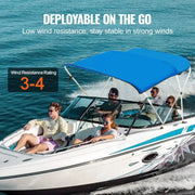 3-Bow Bimini Top Boat Canopy – 900D Polyester (different sizes available) by Habicare