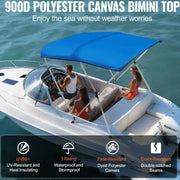 3-Bow Bimini Top Boat Canopy – 900D Polyester (different sizes available) by Habicare