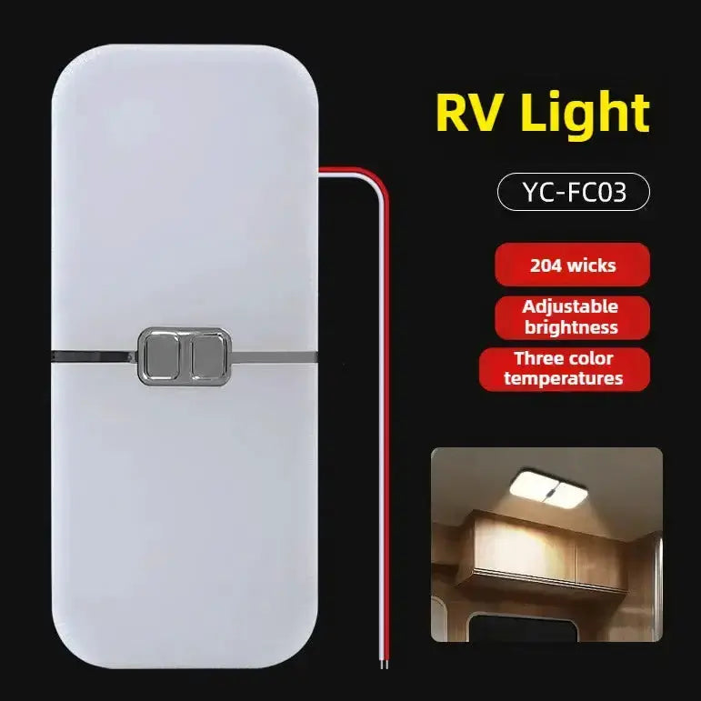 3-Color Dimmable 12V LED Interior Ceiling Light for RV's & Caravans by Habicare