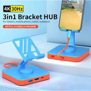 techplus 3-in-1 Adjustable Switch 2 Stand | Foldable Gaming Dock & Desktop Holder Adjustable 3-in-1 Nintendo Switch Stand USB-C | Action Outdoors NZ