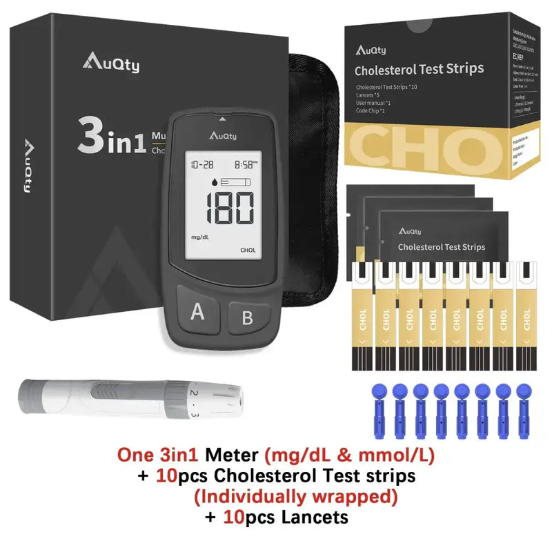 3-in-1 Blood Glucose, Uric Acid & Cholesterol Meter by Habicare