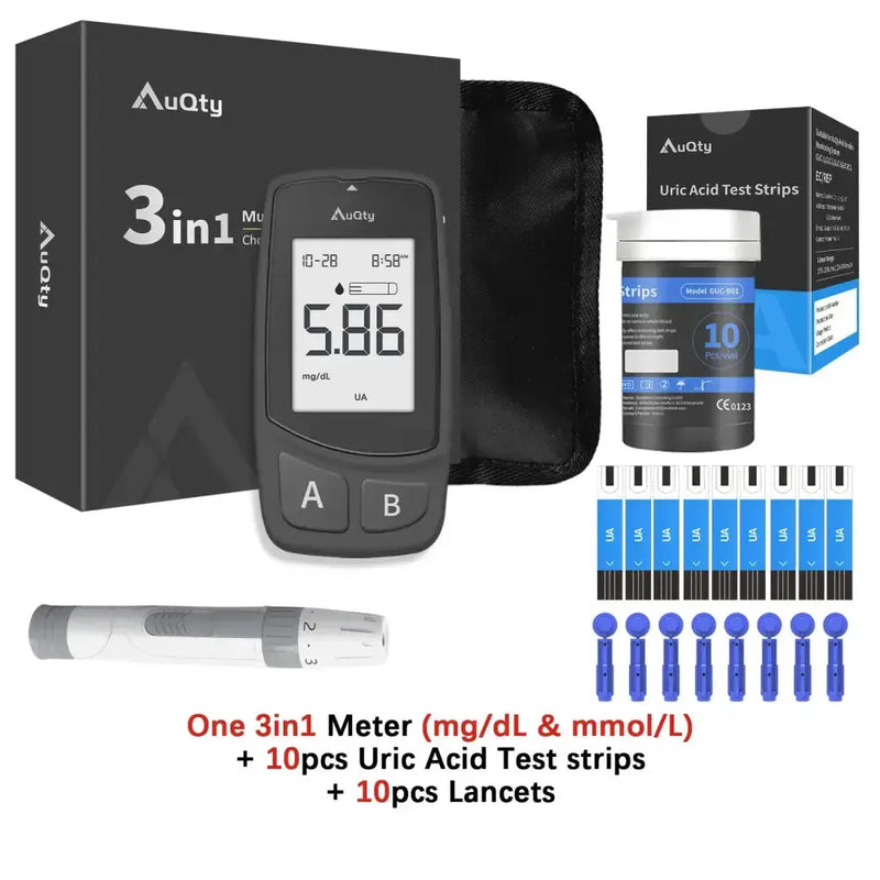 3-in-1 Blood Glucose, Uric Acid & Cholesterol Meter by Habicare