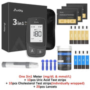 3-in-1 Blood Glucose, Uric Acid & Cholesterol Meter by Habicare