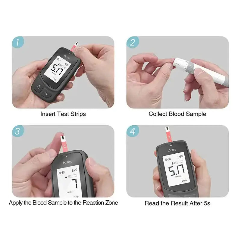3-in-1 Blood Glucose, Uric Acid & Cholesterol Meter by Habicare