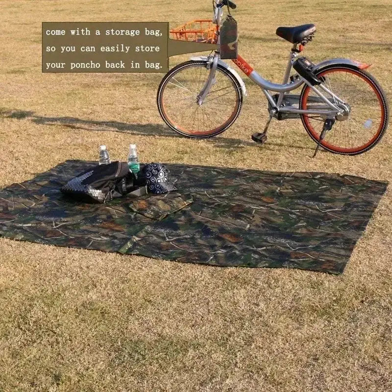 3 in 1 Rain Poncho / Waterproof Tent / Picnic Mat by Habicare