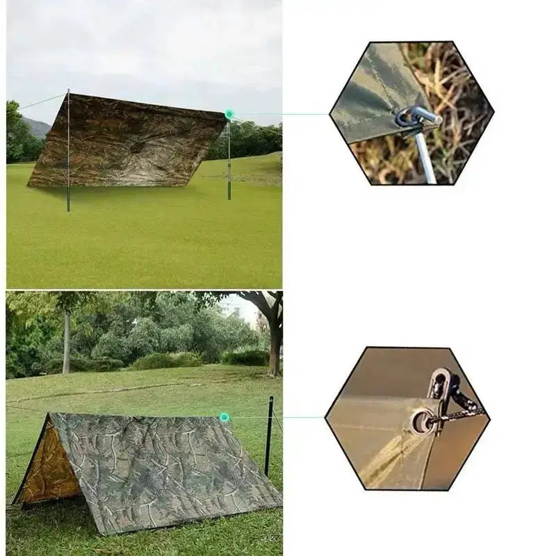 3 in 1 Rain Poncho / Waterproof Tent / Picnic Mat by Habicare