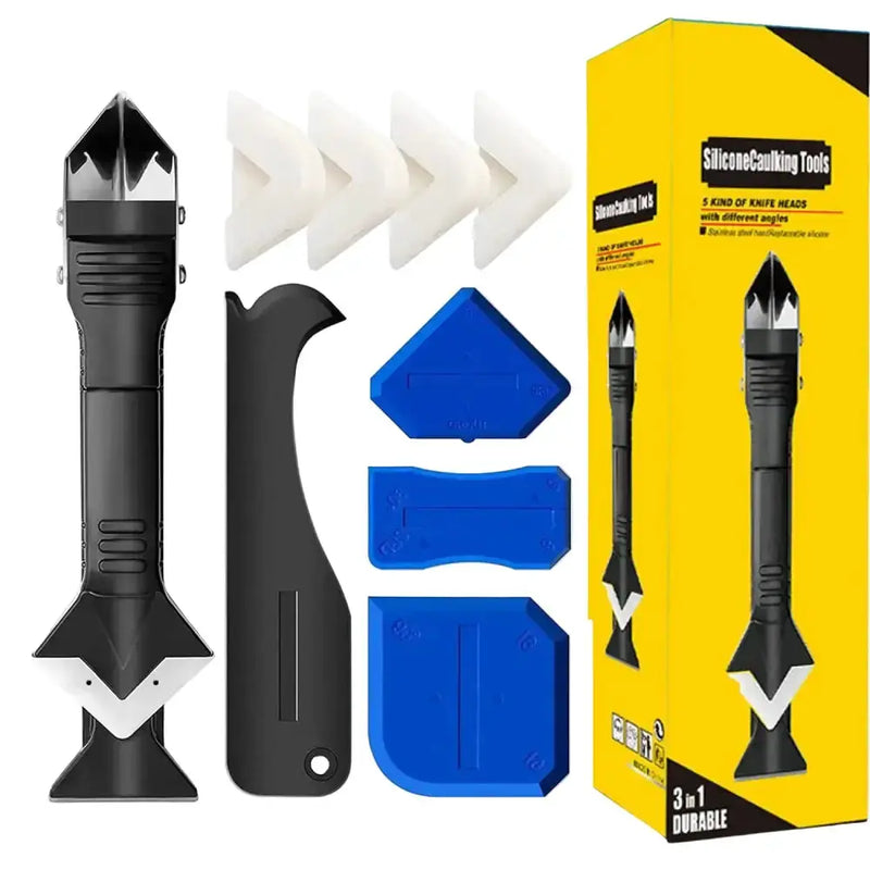 3-in-1 Silicone Remover & Caulk Finisher Tool Set (9PCS) by Habicare