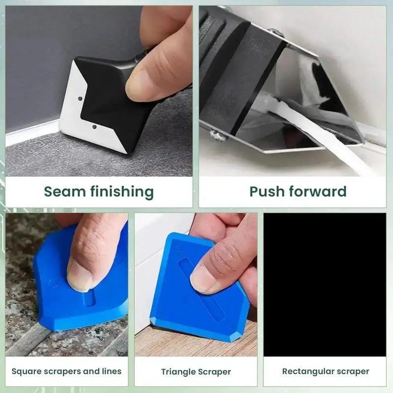 3-in-1 Silicone Remover & Caulk Finisher Tool Set (9PCS) by Habicare