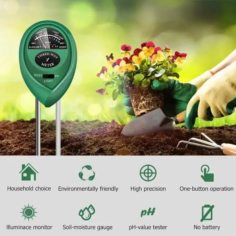 Soil Meter (Moisture, Light, PH) by Habicare