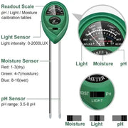 Soil Meter (Moisture, Light, PH) by Habicare