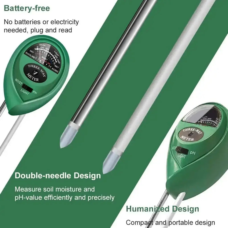 Soil Meter (Moisture, Light, PH) by Habicare