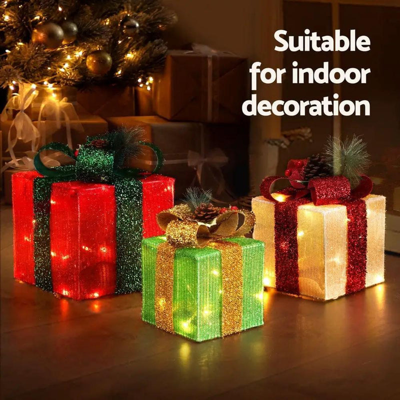 SportZone.co.nz Occasions > Christmas > Christmas Wreaths & Garlands Jingle Jollys Christmas Lights 60 LED Fairy Light Gift Box 3pcs Decorations RGW Jingle Jollys Christmas Lights 60 LED Fairy Light Gift Box 3pcs Decorations RGW