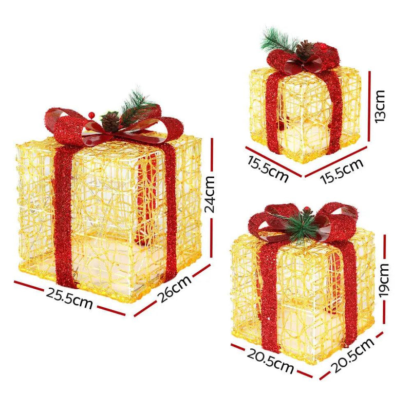 SportZone.co.nz Occasions > Christmas > Outdoor Decorations & Lights Jingle Jollys Christmas Lights Gift Box Set 3 PCS Set 48 LED Decorations Jingle Jollys Christmas Lights Gift Box Set 3 PCS Set 48 LED Decorations