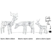 SportZone.co.nz Occasions > Christmas > Outdoor Decorations & Lights Jingle Jollys Christmas Lights 3 Pcs Reindeers 250 LED Decorations Jingle Jollys Christmas Lights 3 Pcs Reindeers 250 LED Decorations