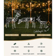 SportZone.co.nz Occasions > Christmas > Outdoor Decorations & Lights Jingle Jollys Christmas Lights 3 Pcs Reindeers 250 LED Decorations Jingle Jollys Christmas Lights 3 Pcs Reindeers 250 LED Decorations