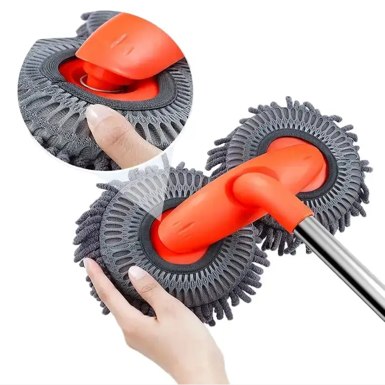 3-Section Telescopic Car Wash Mop with Double Brush Head by Habicare