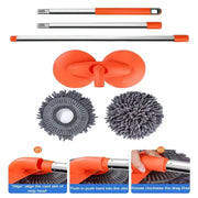 3-Section Telescopic Car Wash Mop with Double Brush Head by Habicare