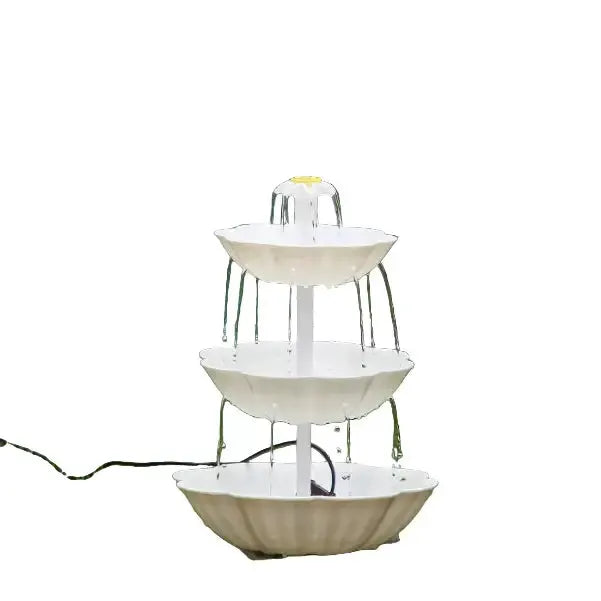 3-Tier Bird Bath with Detachable DIY Solar Fountain with 25W Pump by Habicare