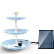 3-Tier Bird Bath with Detachable DIY Solar Fountain with 25W Pump by Habicare