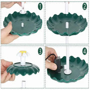 3-Tier Bird Bath with Detachable DIY Solar Fountain with 25W Pump by Habicare