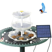 3-Tier Bird Bath with Detachable DIY Solar Fountain with 25W Pump by Habicare
