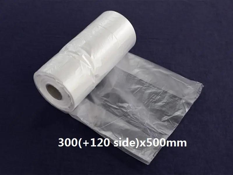 XL (300+120X500MM)(1 ROLL) Clear Trash Bag Rubbish - 500pcs/roll by dealonline.co.nz