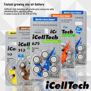 iCellTech Hearing Aid Batteries (Box of 60 Batteries) by Deafquip
