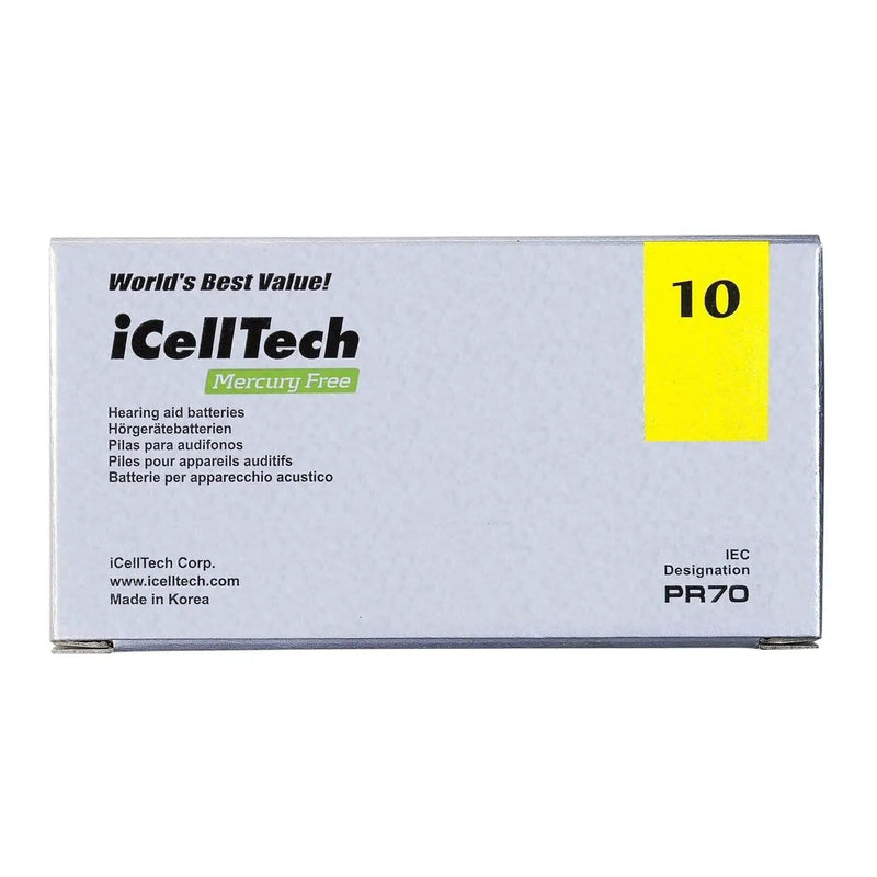 iCellTech Hearing Aid Batteries (Box of 60 Batteries) by Deafquip