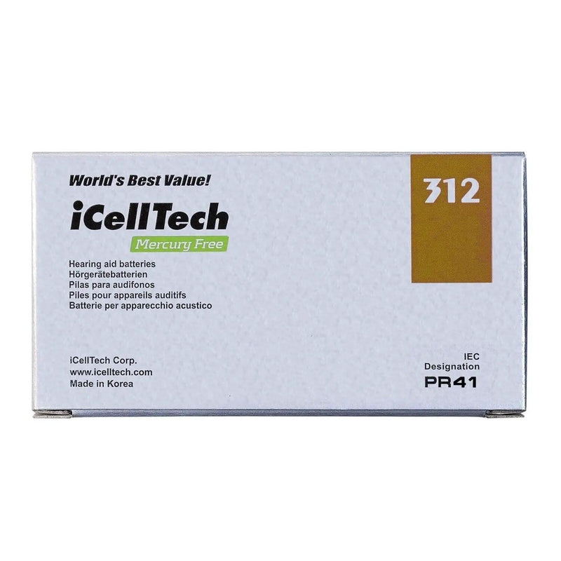 iCellTech Hearing Aid Batteries (Box of 60 Batteries) by Deafquip