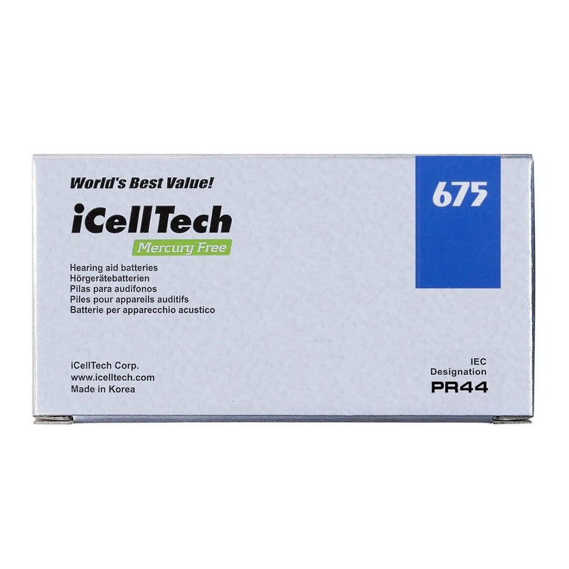 iCellTech Hearing Aid Batteries (Box of 60 Batteries) by Deafquip