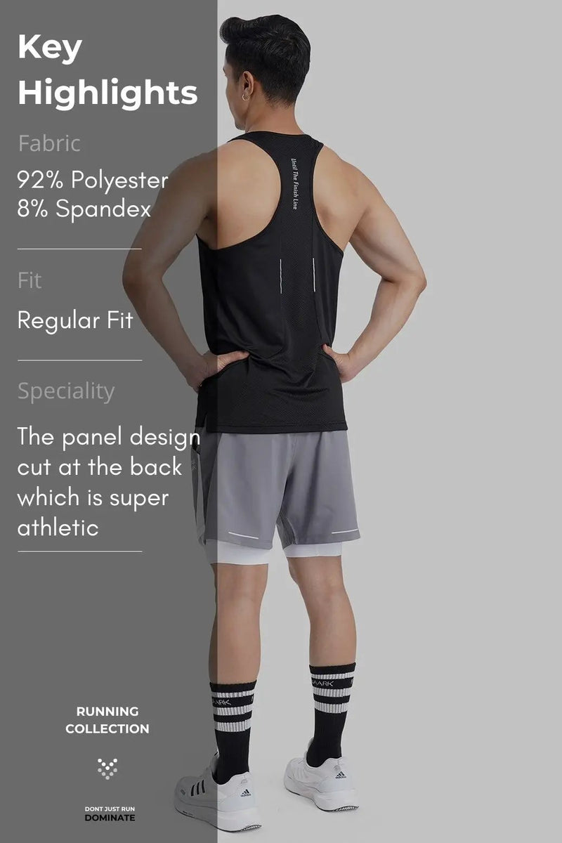 Sprint Running Tank Black by Fuaark Nz