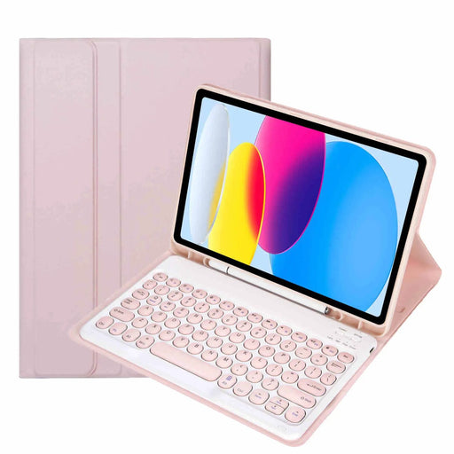 iPad 10Gen 10.9, iPad 11 (A16 2025) Keyboard Case - Pink by salelink.co.nz