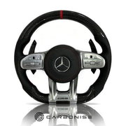 Mercedes-Benz Steering Wheel (Carbon Fiber+Perforated Leather) #30 by CARBONISE