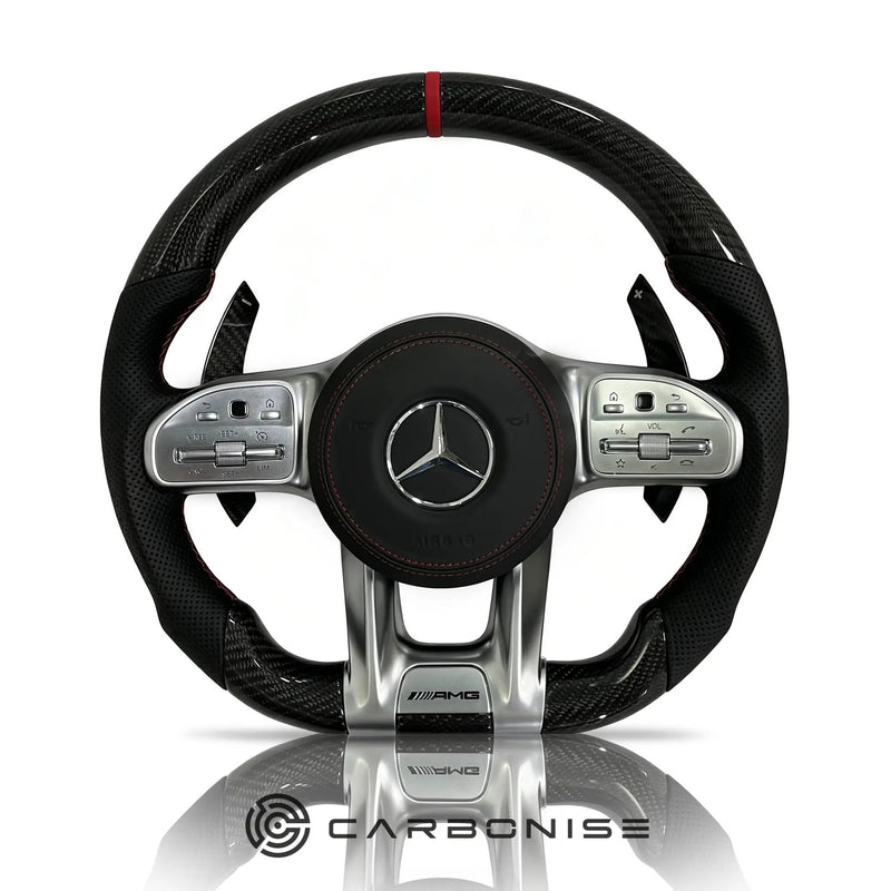 Mercedes-Benz Steering Wheel (Carbon Fiber+Perforated Leather) #30 by CARBONISE
