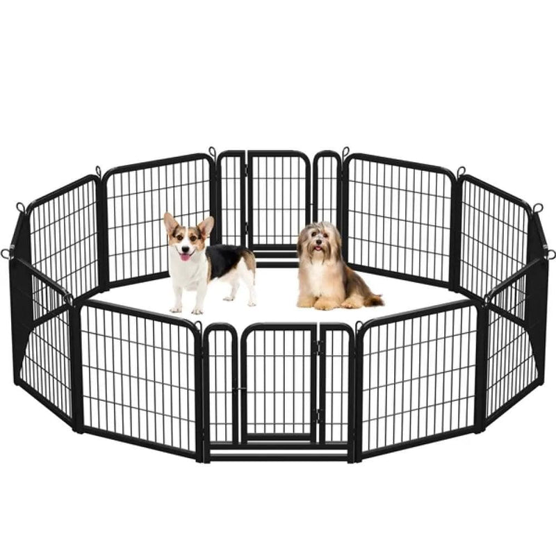 12 Panels Dog Playpen Metal Pet Pen by Yaheetech