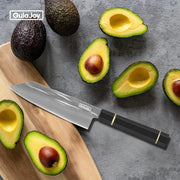 Qulajoy Chef Knife 8 Inch - Hand Forged Swedish Sandvik Steel Gyuto Cooking Knife - Professional Japanese Kitchen Knife - Classic Octagonal Handle - Chef by China Dropship