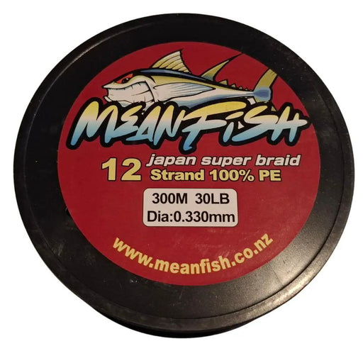300m Meanfish x12 strand Premium Fishing Braid - Multicolour by NZ Diver