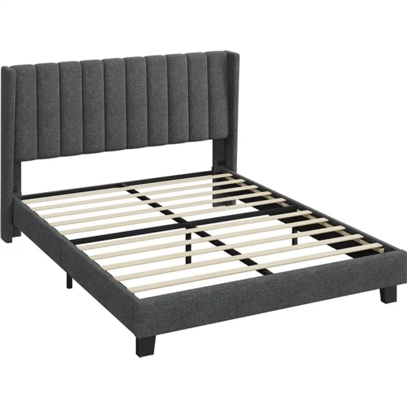 Queen Size Upholstered Bed Frame by Yaheetech