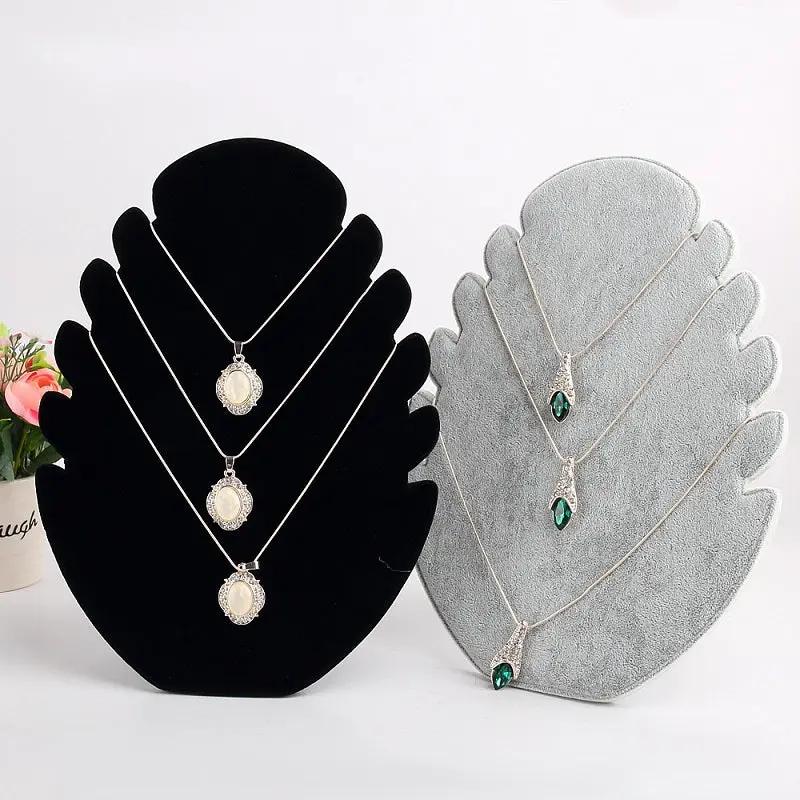 VELVET DISPLAY NECKLACE STAND - GREY by dealonline.co.nz