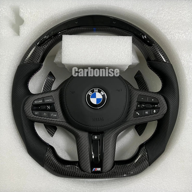 BMW Steering Wheel (Carbon Fiber+Perforated Leather) #31 by CARBONISE