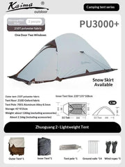Mead's Supply & Equipment Outfitters limited Tents Ultralight Hiking Tent — 1–2 Person Camping Shelter Ultralight Hiking Tent — 1–2 Person Camping Shelter