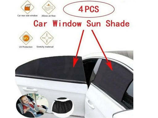 4pcs/set Car Front & Rear Side Window Sun Shade Cover Visor Mesh Shield Sunshade by dealonline.co.nz