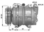 DKS17CH AC COMPRESSOR for NISSAN NP300 PICK UP NAVARA 2.5 926002TB0A 92600VL30A 92600-2TB0A 92600-VL30A by JBH AUTO PARTS
