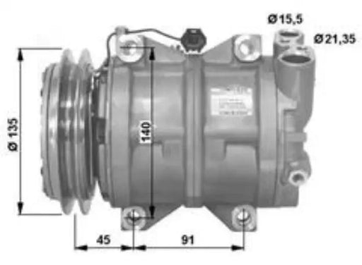 DKS17CH AC COMPRESSOR for NISSAN NP300 PICK UP NAVARA 2.5 926002TB0A 92600VL30A 92600-2TB0A 92600-VL30A by JBH AUTO PARTS